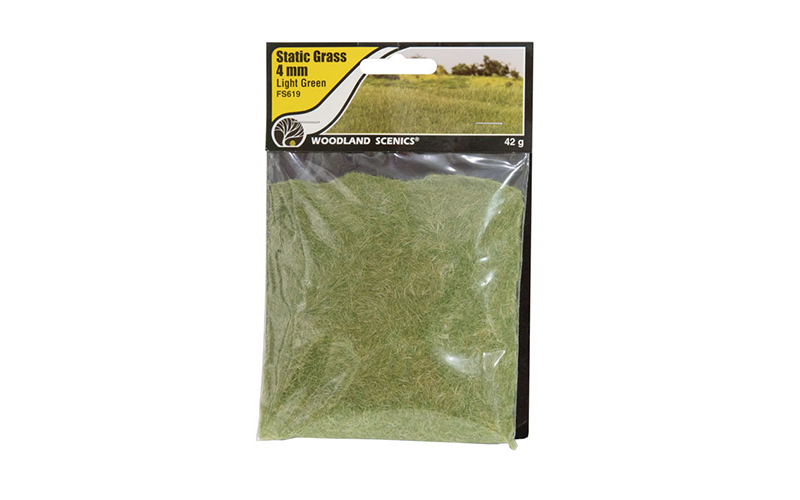 Woodland Scenics FS619 Static Grass Light Green 4mm