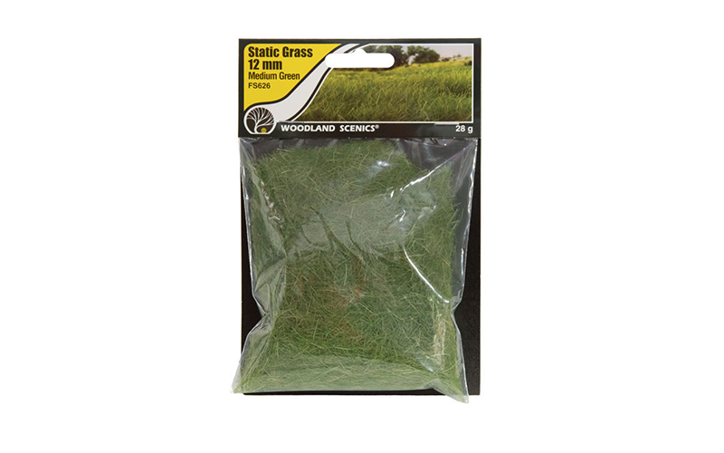 Woodland Scenics FS626 Static Grass Medium Green 12mm