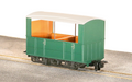 Peco Great Little Trains GR-520UG Glyn Valley Tramway Open-side Coach Green Unlettered OO9 Scale