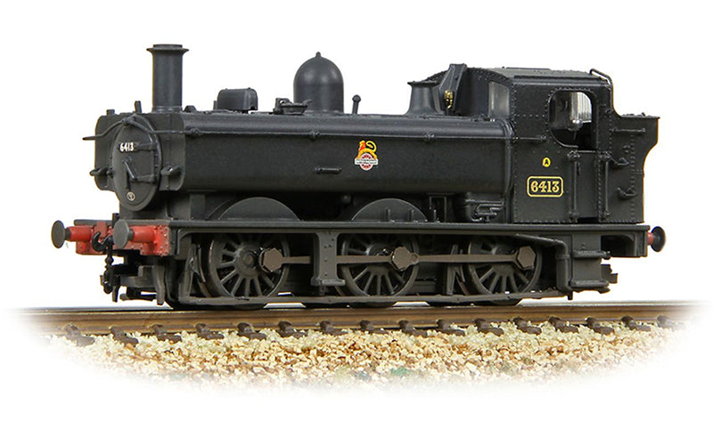 Graham Farish 371-986C 64XX Pannier Tank BR Early Black 6413 Weathered N Scale