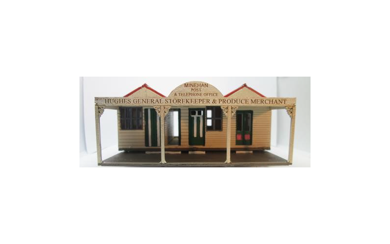 Micro Buildings HO00207 Mrs. C Hughes Minehan General Store Early 1900s HO Scale