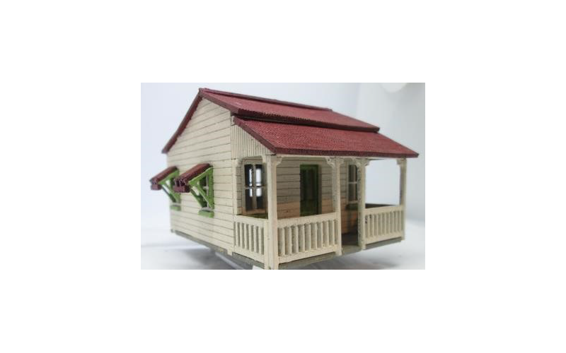 Micro Buildings HO00308 Cottage with Veranda Late 1800s Style HO Scale