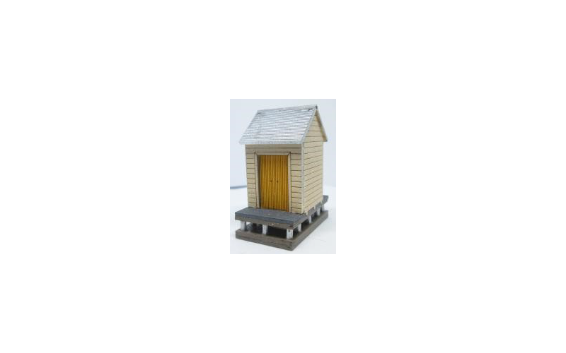 Micro Buildings HO00609 QR Cream Shed w/ Platforms HO Scale