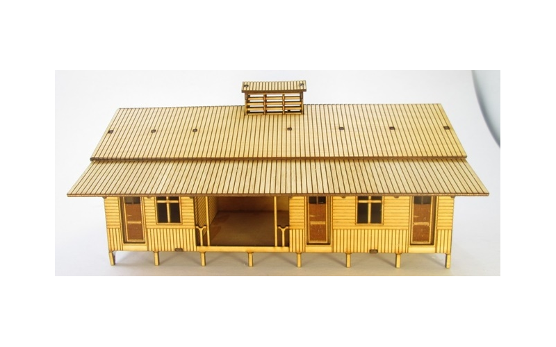 Micro Buildings HO00702 QR Railway Station Pagoda Style HO Scale