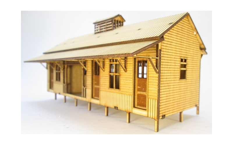 Micro Buildings HO00702 QR Railway Station Pagoda Style HO Scale