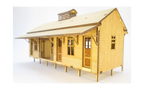 Micro Buildings HO00702 QR Railway Station Pagoda Style HO Scale
