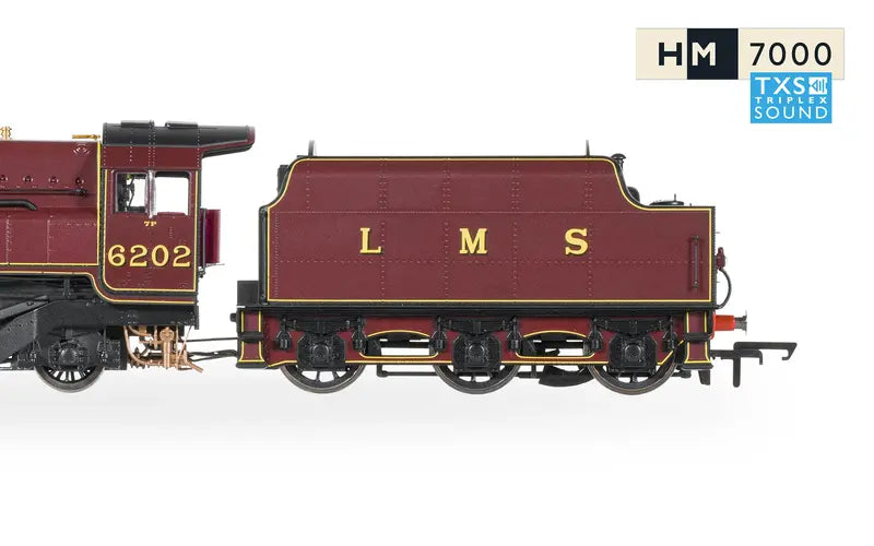 Hornby R30398TXS LMS Princess Royal Class "Turbomotive" 6202 DCC Sound Fitted OO Scale