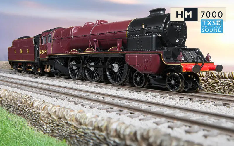 Hornby R30398TXS LMS Princess Royal Class "Turbomotive" 6202 DCC Sound Fitted OO Scale