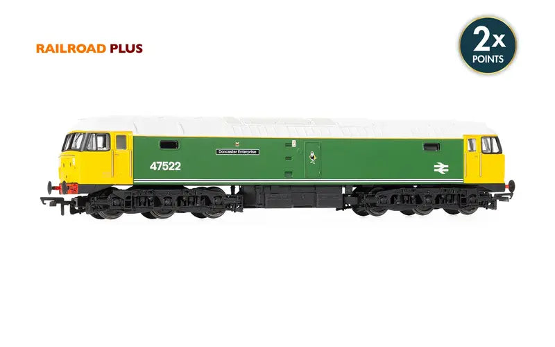 Hornby R30382 RailRoad Plus BR Class 47 Co-Co 47522 'Doncaster Enterprise' Era 8 OO Scale