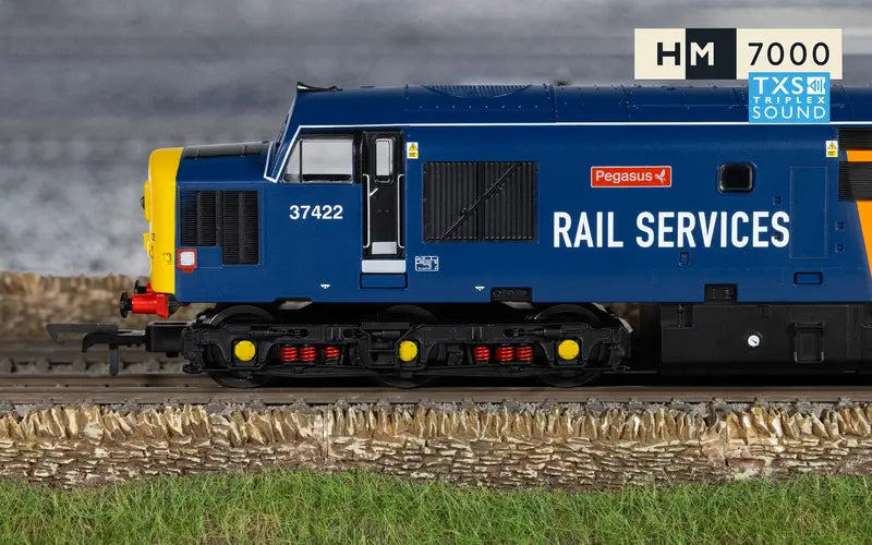 Hornby R30544TXS RailRoad: Rail Services Class 37 'Pegasus' 37422 DCC Sound Fitted OO Scale