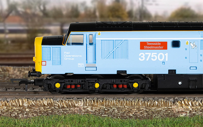 Hornby R30545TXS RailRoad: British Steel Class 37 'Teesside Steelmaster' 37501 DCC Sound Fitted OO Scale