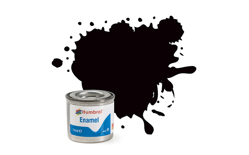 Humbrol Enamel AA0936 No 85 Coal Black Satin 14ml