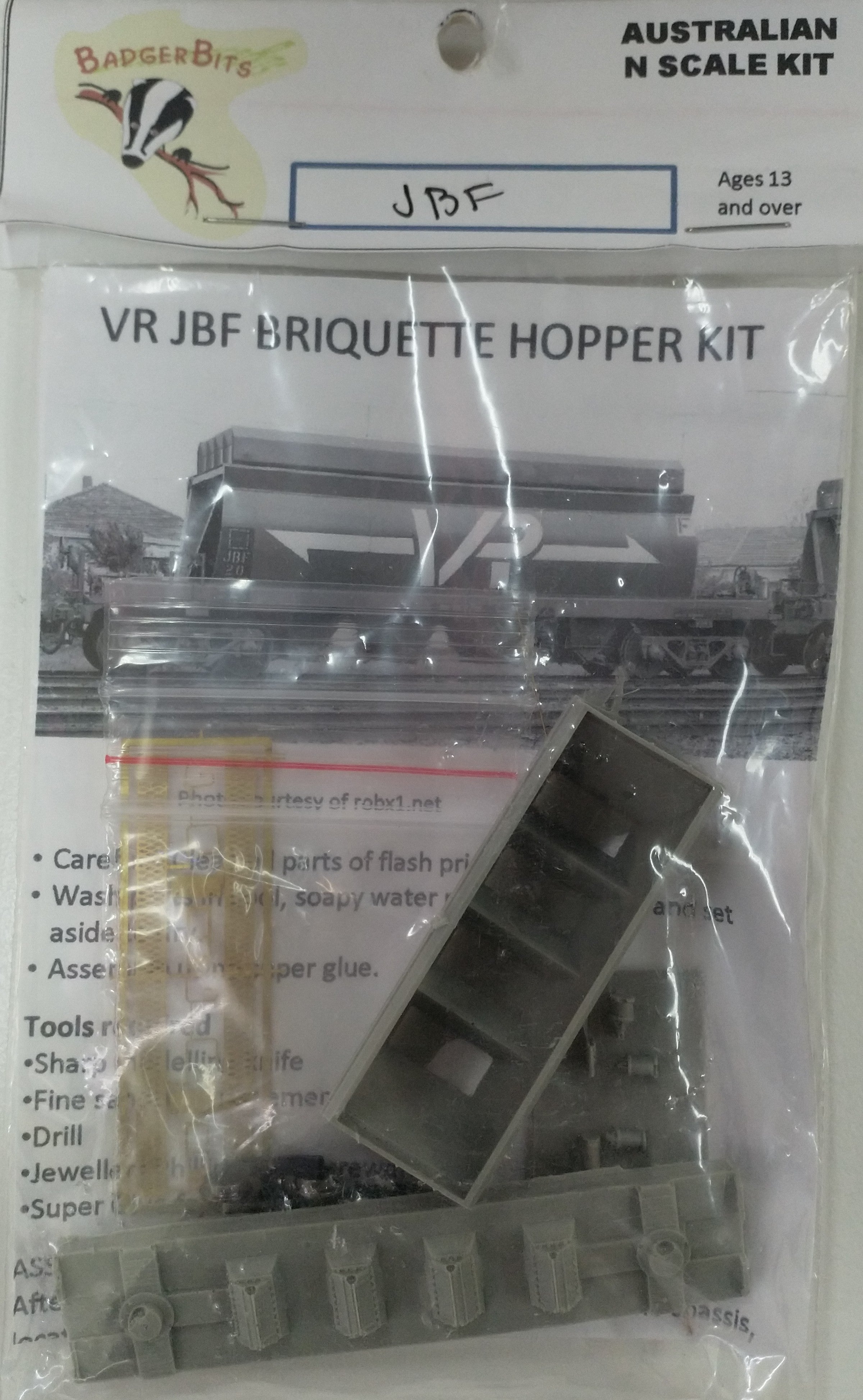 Badger Bits VR JBF Briquette Hopper Kit N Scale
