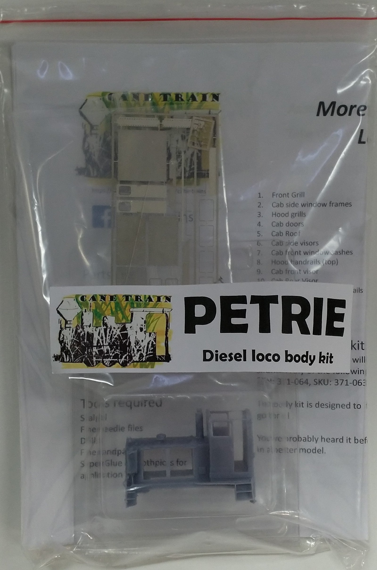 Lyndon's Trains Moreton Mill's PETRIE Loco Body Kit N Scale