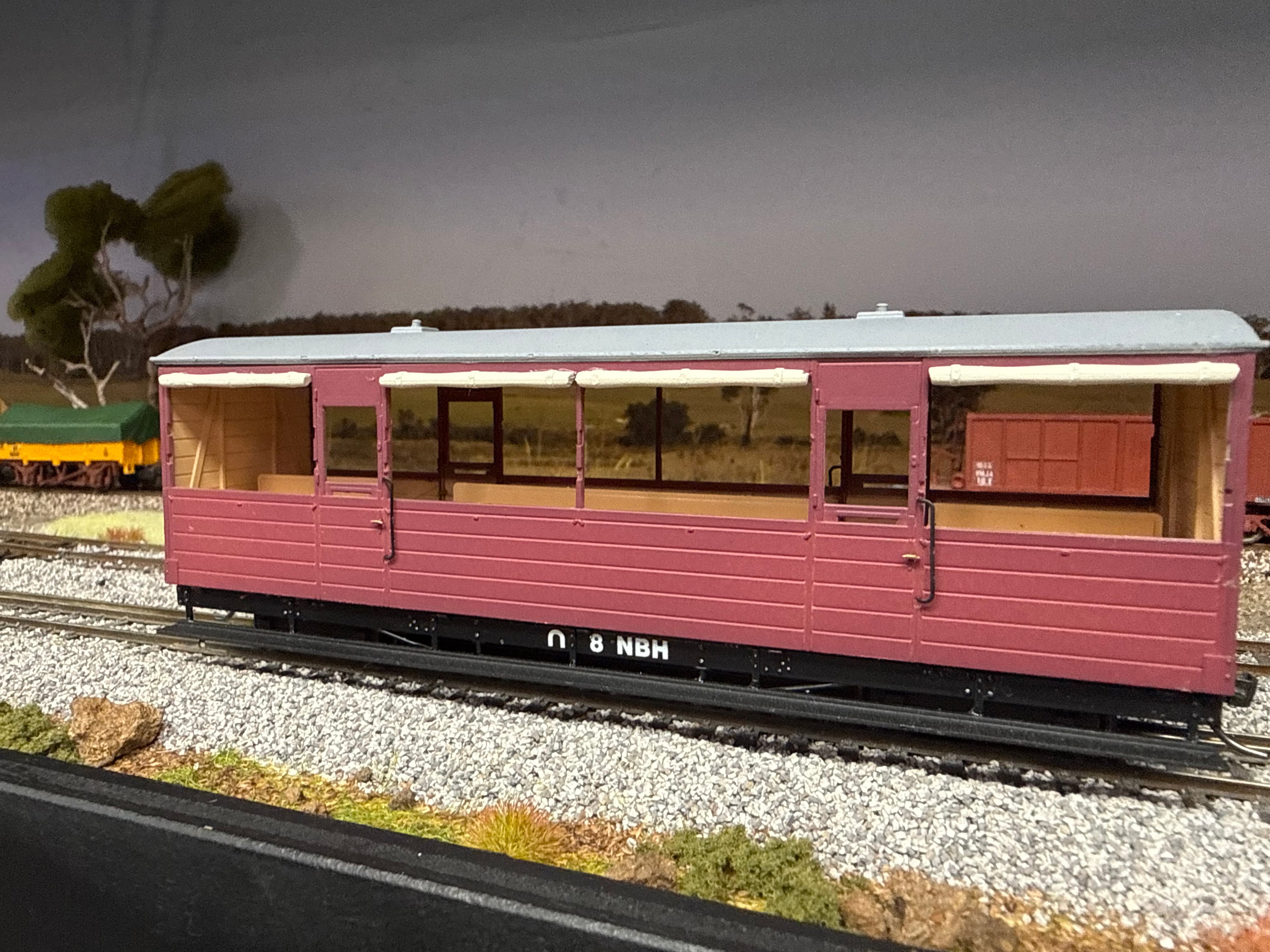 Haskell NBH Wagons 2-Pack Version D Coach Numbers 1, 2 On30 Scale