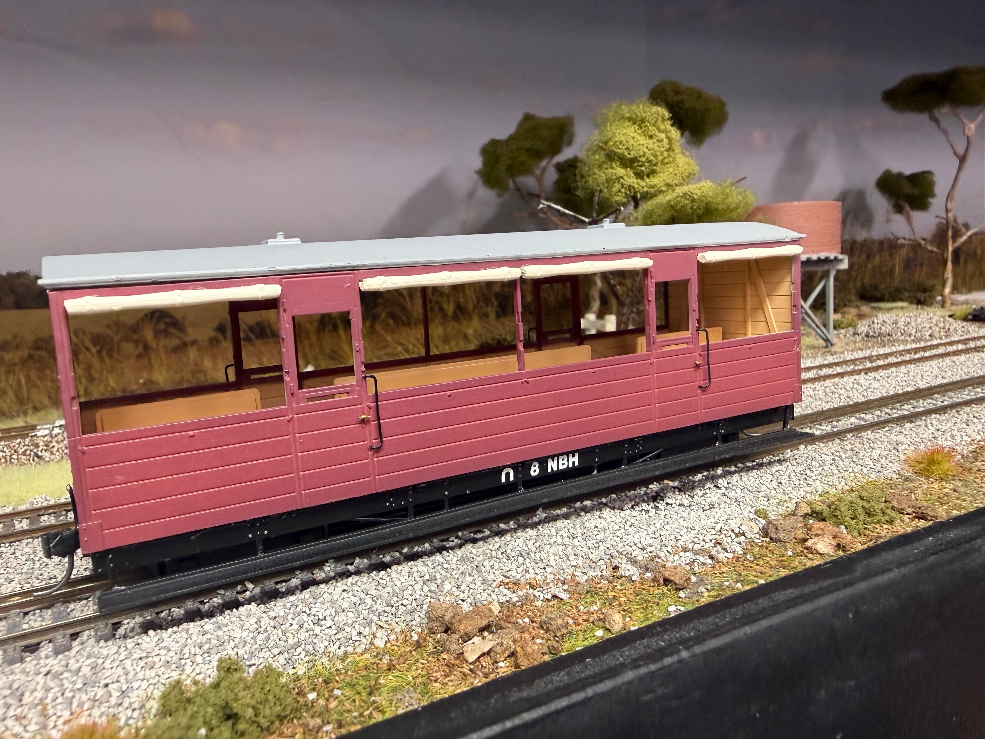 Haskell NBH Wagons 2-Pack Version D Coach Numbers 1, 2 On30 Scale