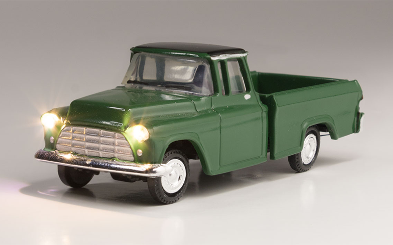 Woodland Scenics Just Plug Vehicles JP5590 Green Pickup HO Scale