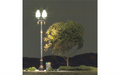 Woodland Scenics Just Plug JP5640 Street Lights Double Lamp Post N Scale