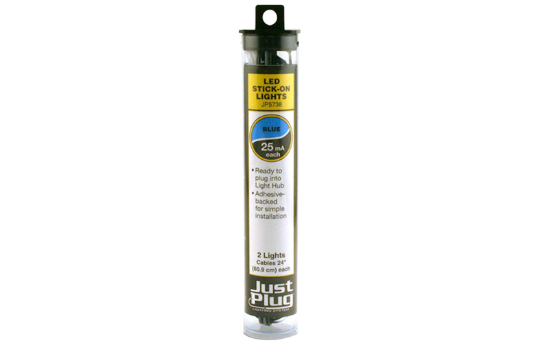 Woodland Scenics Just Plug JP5738 LED Stick-on Lights Blue 25mA