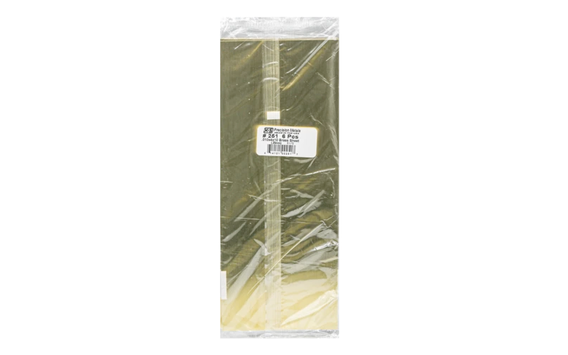 K & S #251 Brass Flat Sheet - 4" Wide x 10" Long - 0.010" Thick