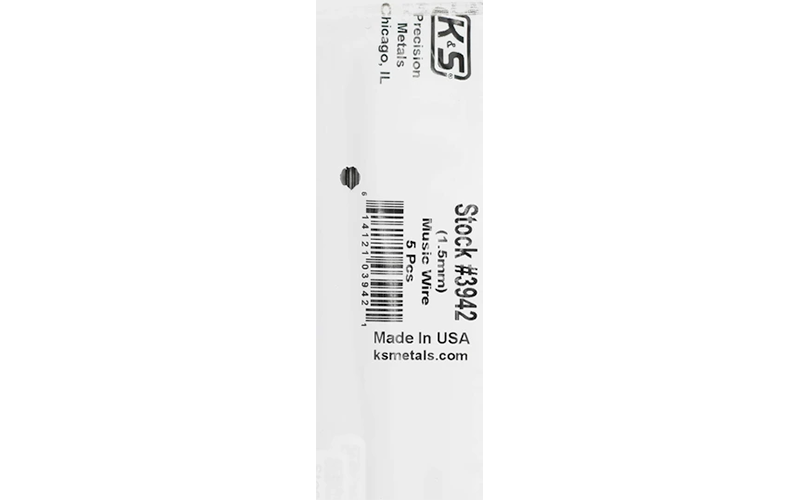 K & S #3942 Music Wire 1.5mm 1 Metre Lengths 3 per Bundle