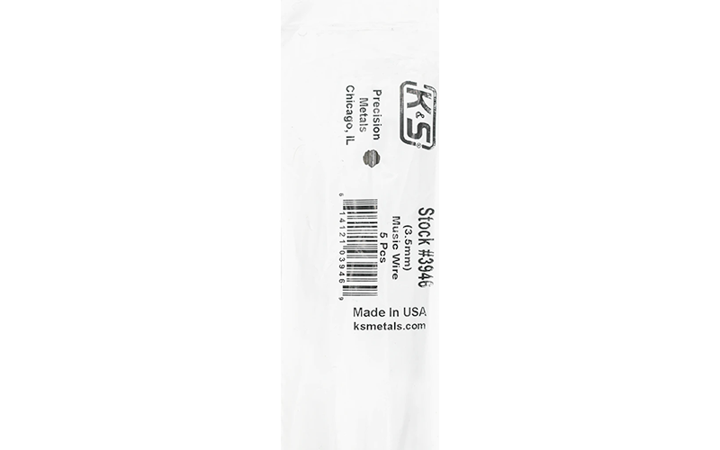 K & S #3946 Music Wire 3.5mm 1 Metre Individual Lengths