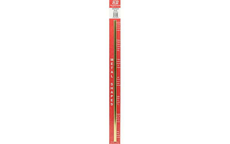 K & S #8122 Round Brass Tube ~1/4" OD 0.014" Wall x 12" Long Streamline