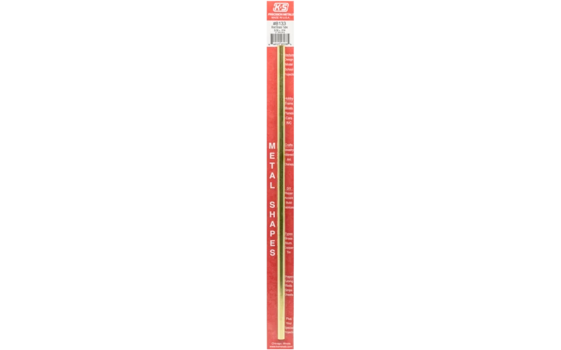 K & S #8133 Round Brass Tube 0.014" Wall x 12" Long - 5/16" OD