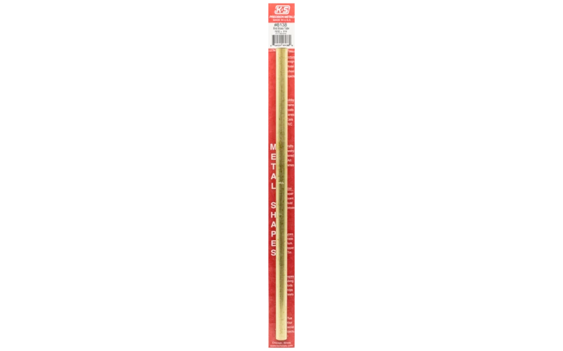 K & S #8138 Round Brass Tube 0.014" Wall x 12" Long - 15/32" OD