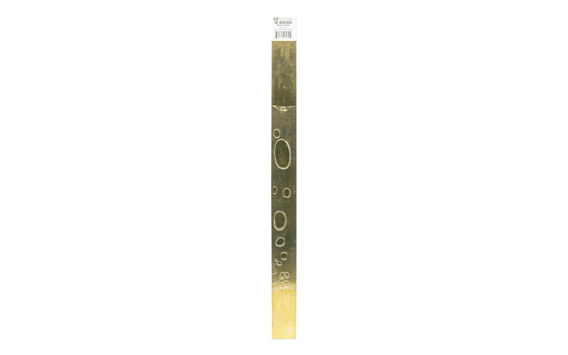 K & S #8232 Brass Strip x 12" Long - 0.016" Thick x 1" Wide