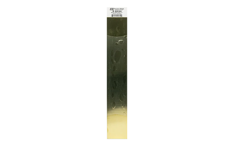 K & S #8234 Brass Strip x 12" Long - 0.016" Thick x 2" Wide