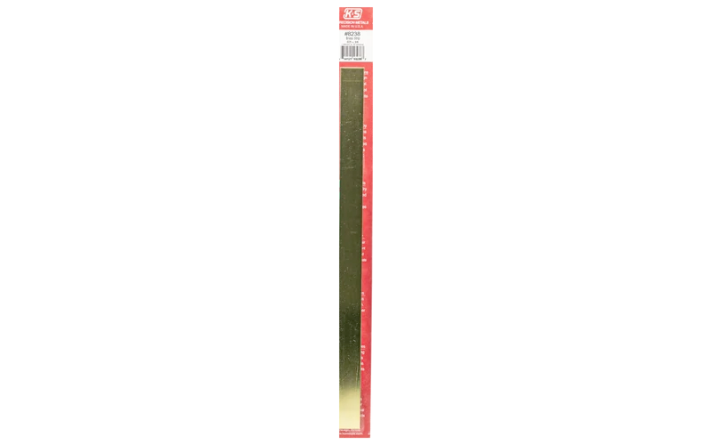 K & S #8238 Brass Strip x 12" Long - 0.025" Thick x 3/4" Wideq