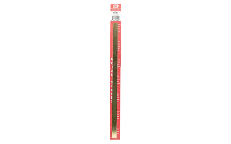 K & S #8241 Brass Strip x 12" Long - 0.032" Thick x 1/2" Wide