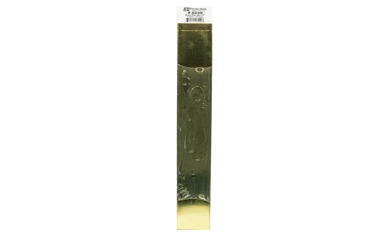 K & S #8249 Brass Strip x 12" Long - 0.064" Thick x 2" Wide