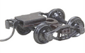 Kadee #512 Bettendorf T-Section Trucks with Ready-to-Mount Couplers 33" Ribbed Back Wheels - Metal Fully Sprung HO Scale