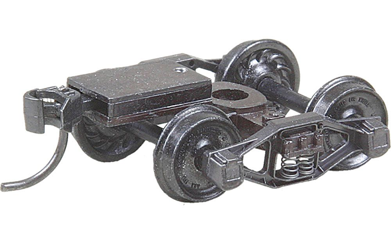 Kadee #512 Bettendorf T-Section Trucks with Ready-to-Mount Couplers 33" Ribbed Back Wheels - Metal Fully Sprung HO Scale