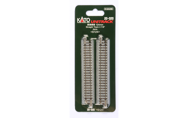 Kato 20-020 Unitrack Straight Track 124mm (4 7/8") 4 pcs N Scale