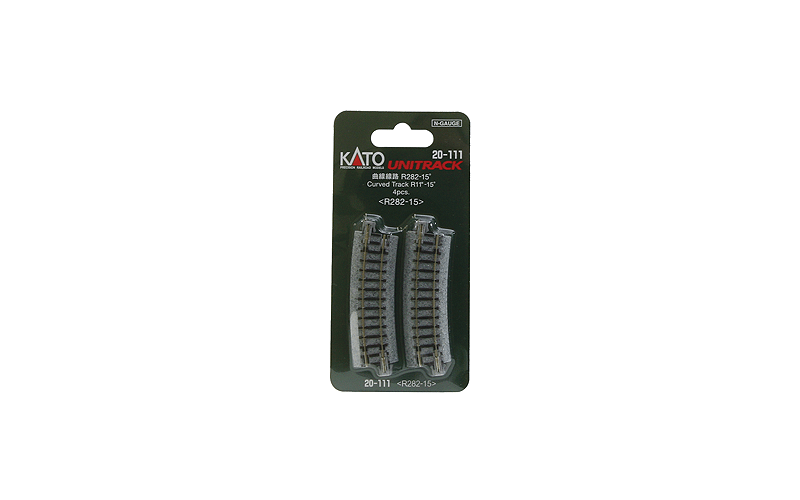 Kato 20-111 Unitrack Curved Track 282mm 15 Degrees 4 Pack N Scale