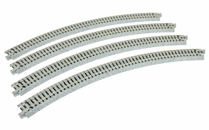 Kato 20-132 Unitrack Curved Track 348mm 45 Degrees 4 Pack N Scale