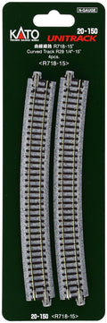 Kato 20-150 Unitrack Curved Track 718mm 15 Degrees 4 Pack N Scale