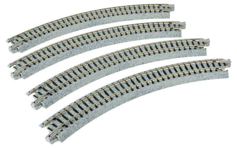 Kato 20-170 216mm (8 9/16") Radius 45º Curve Track 4 pcs N Scale