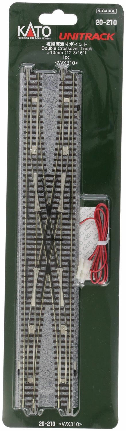 Kato 20-210 Unitrack Double Crossover Track 310mm N Scale