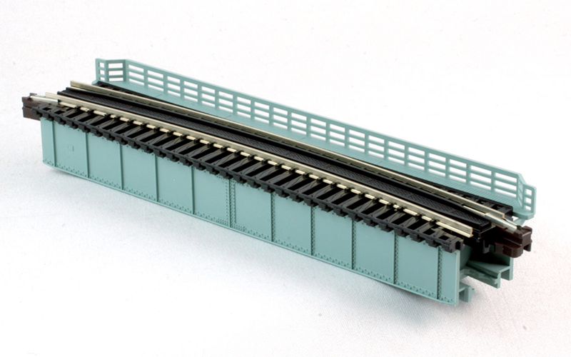 Kato, 20-472, Unitrack, Deck Girder Curved Bridge, Grey, 481mm, 15 Degrees, N Scale