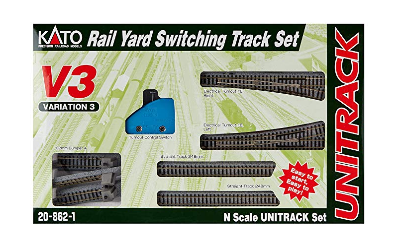 Kato 20-862 Unitrack Rail Yard Switching Track Set V3 N Scale