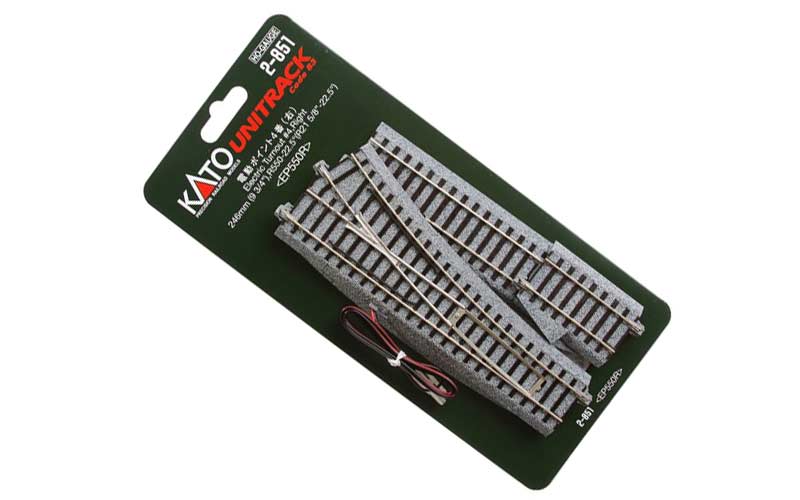 Kato 2-851 - Unitrack Electric Turnout #4 Right (HO Scale)