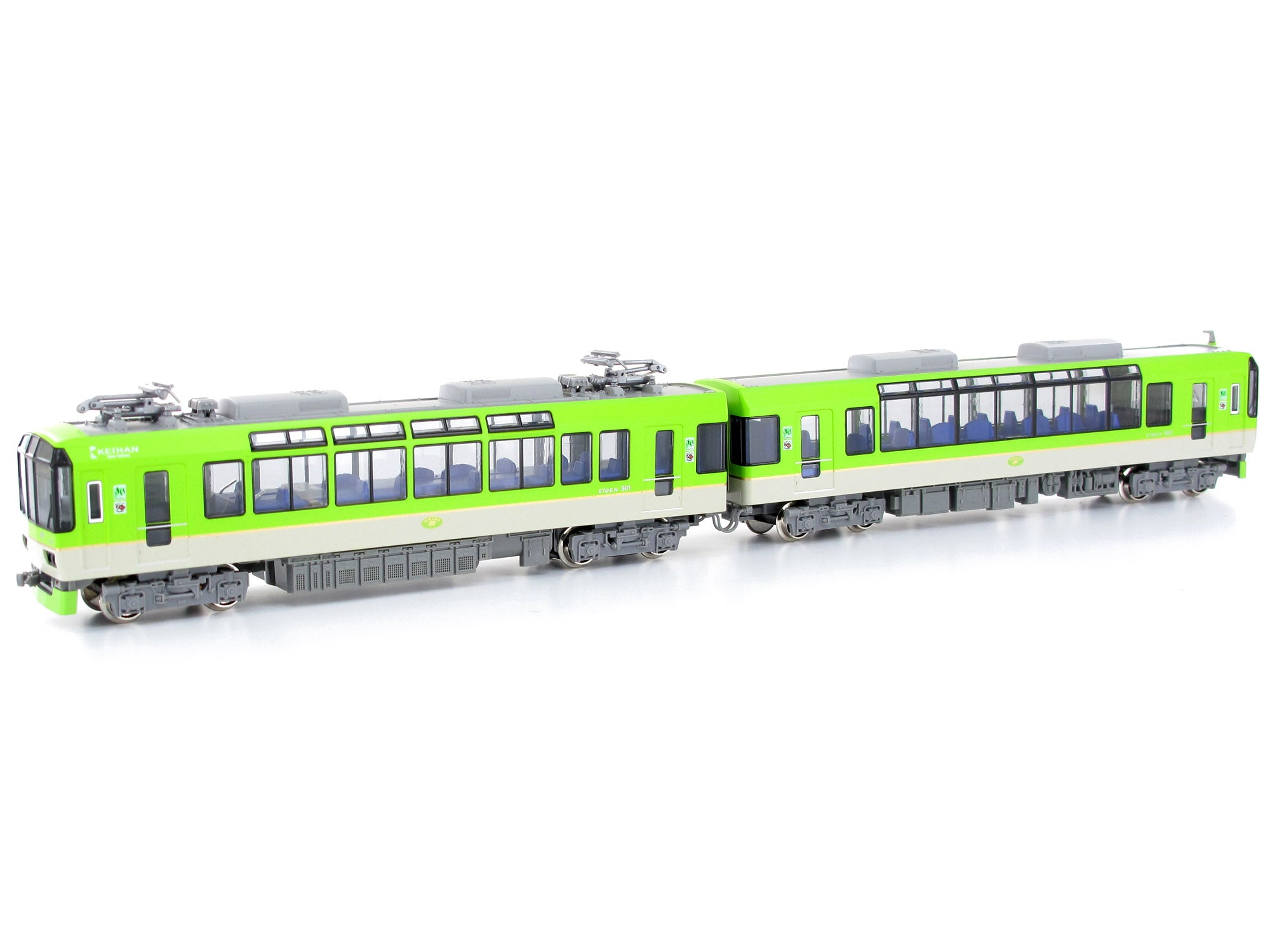 Kato 10-1528 Eizan Electric Railway 900 Series Aomomiji Kirara 2-Car Set Maple Green Special Edition N Scale