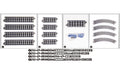 Kato 52-140 Narrow-Gauge UNITRACK 62mm (2 7/16") Straight Track [4 pcs] OO9 Scale