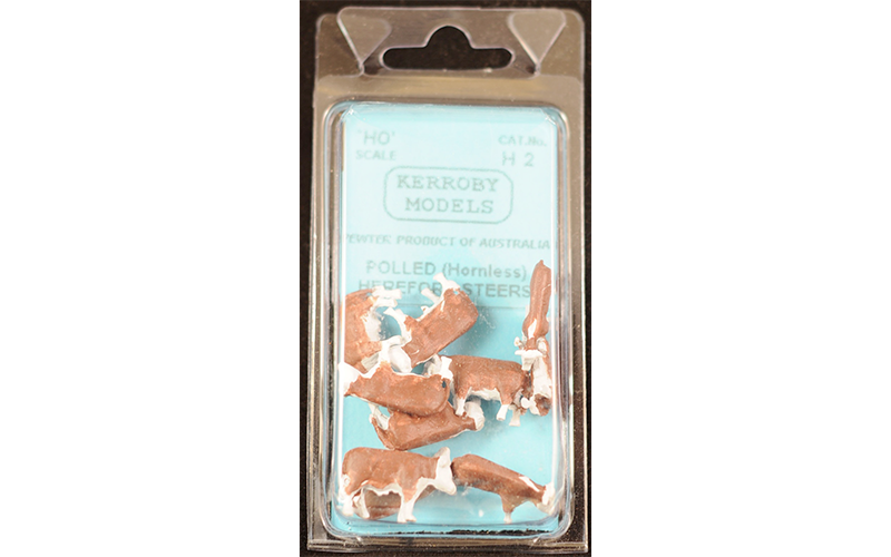 Kerroby Models H2 Hereford Steers (Same Poses) HO Scale