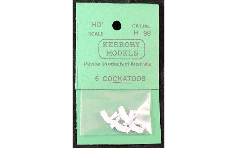 Kerroby Models H98 5 Cockatoos HO Scale