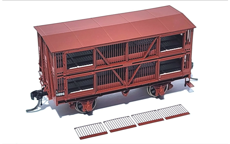 On Track Models LSV-08 Victorian 'L' 4 Wheel Sheep Wagon HO Scale
